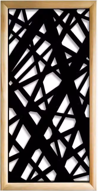Moduli Decorativi DIAGONAL LARGE Signorbit in Legno e PVC, Colore: Nero, L: 73 cm, H: 148 cm, P: 64 cm