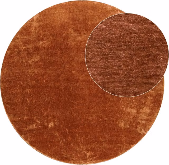 Tappeto rotondo Calia Italia colore arancione diametro: 80 cm