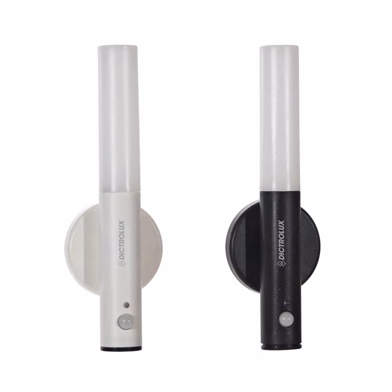 DICTROLUX Lampada LED Smartlight Ricaricabile con Sensore di Movimento, Luce Bianca Calda 3000K, 69 lm, Colore Bianco