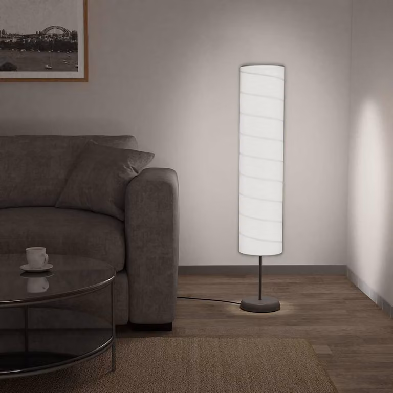 vidaXL Lampada da Pavimento Bianca con Supporto Altezza: 121 cm, E27