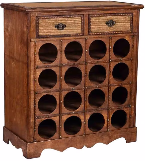 Baul porta bottiglie Wanderlust Deco in legno marrone e oro L: 63 cm, P: 31 cm, H: 69,5 cm
