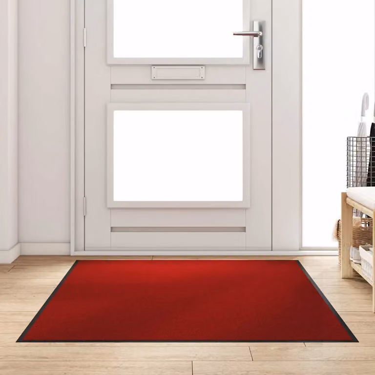 vidaXL Tappetino Moderno Rettangolare Rosso e Nero in 100% Poliammide L: 120 cm, P: 180 cm