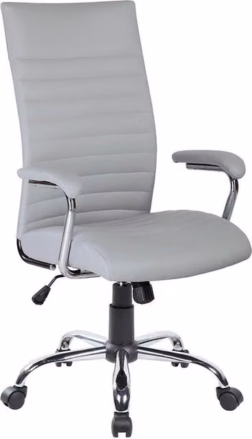 Sedia Poltrona Presidenziale da Ufficio Tosini San Francisco in Similpelle Grigia