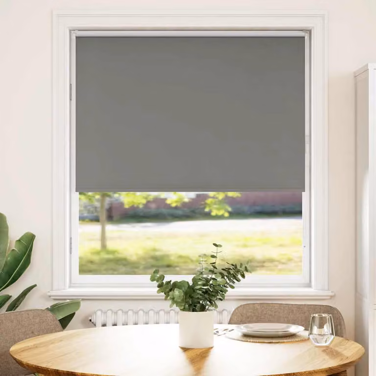 Tenda a Rullo Oscurante vidaXL Grigia in Poliestere L: 95 cm, H: 130 cm