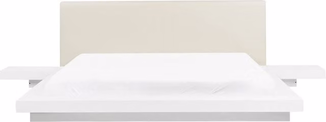 Letto ad acqua BELIANI in stile scandinavo bianco con struttura in legno e materasso L/P: 180 x 200 cm
