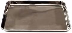 Vassoio rettangolare per vetrina Ilsa in acciaio inox color argento L: 29 cm, P: 22 cm
