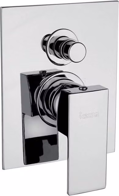 Miscelatore doccia a incasso monocomando I Crolla Rubinetterie Manhattan in ottone cromato argento