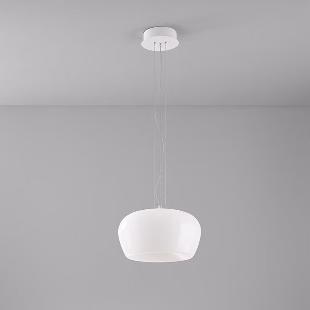 Lampada a sospensione Perenz Kave bianca con LED dimmabile e luce bianco caldo