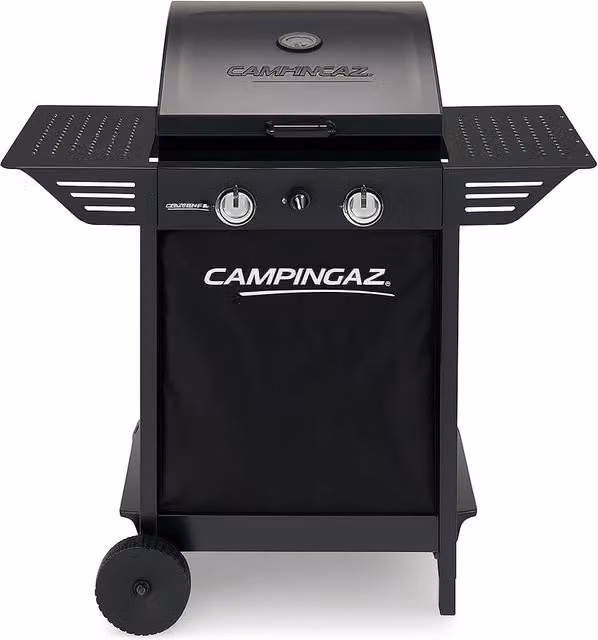 Barbecue a gas Campingaz Xpert 100L Plus da tavolo in acciaio nero con termometro e ruote