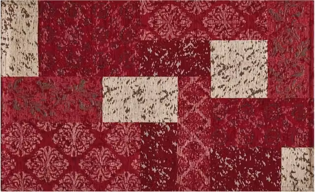 Tappeto Velour Antiscivolo con Disegno Saturno Rosso Suardi per Camera e Salotto L: 280 cm, P: 200 cm