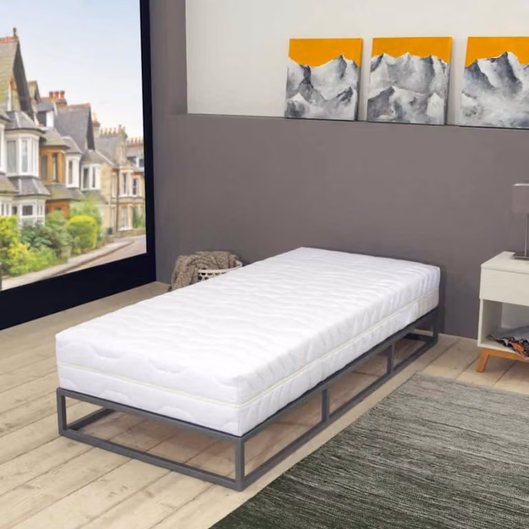 Materasso a molle insacchettate vidaXL 7 zone, colore bianco, L/P/H: 120 x 200 x 20 cm, H2