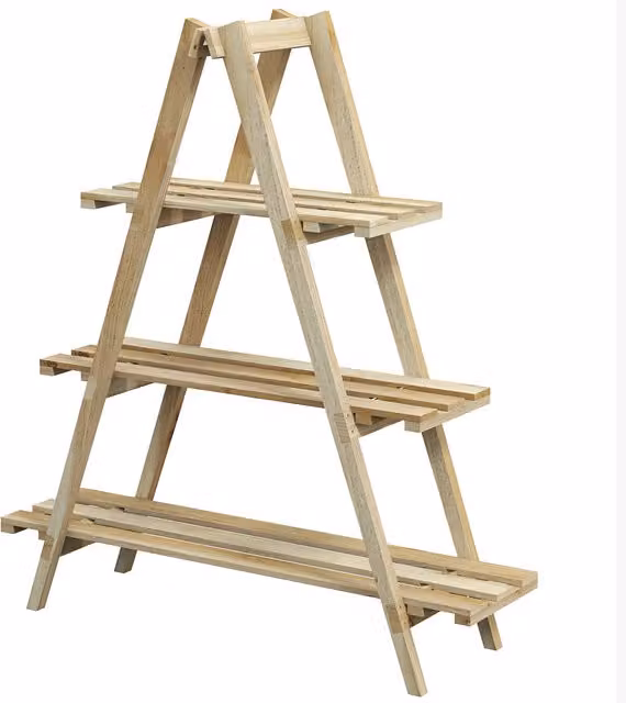 Portapiante Verticale Outsunny a 3 Livelli in Abete, Colore Legno, L 100 cm x P 36 cm x H 112 cm