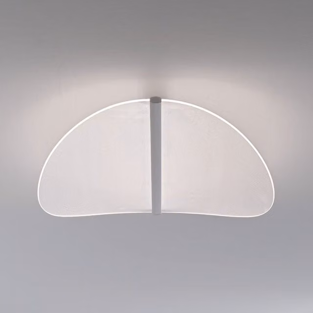 Stilnovo Diphy Plafoniera e Applique LED Moderna in Bianco e Trasparente con Luce Calda Dimmabile