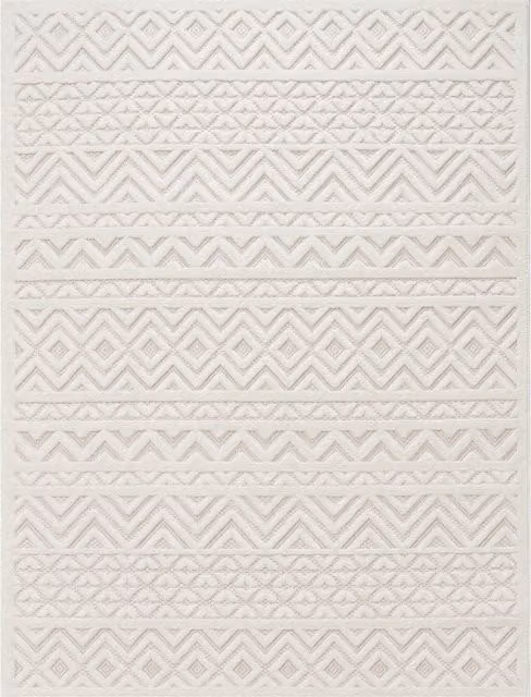 Tappeto Livornia per interni ed esterni beige con design geometrico moderno L: 100 cm, P: 60 cm