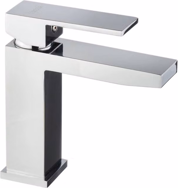 Miscelatore lavabo Manhattan Rubinetterie I Crolla a leva singola, design quadrato, cromato