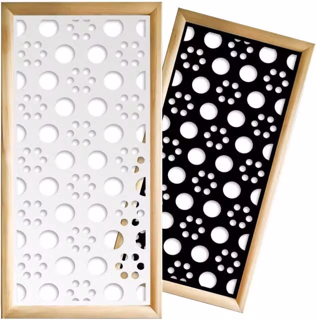 Moduli Decorativi in Legno e PVC Signorbit Colore Nero L: 73 cm, H: 148 cm