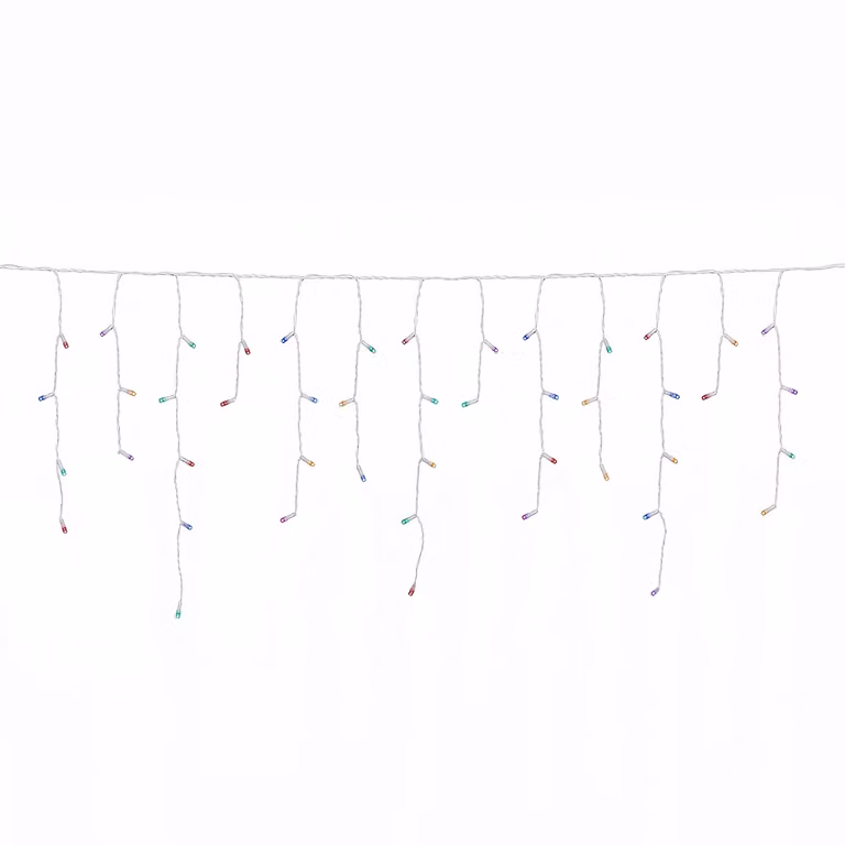 DICTROLUX Tenda Luminosa Ice Light Premium con 75 LED Multicolor Prolungabile H 0,60 m x L 3 m