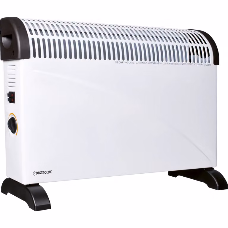 Termoconvettore elettrico DICTROLUX da 2000 Watt con termostato, bianco, L: 53 cm, P: 20 cm, H: 53 cm