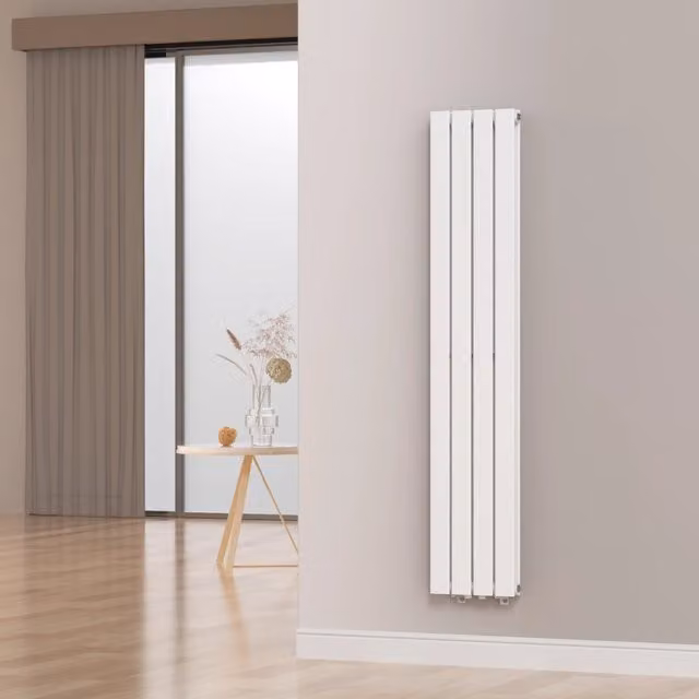Termosifone ad acqua calda a doppio pannello con elementi piatti neu.haus, Bianco, L: 160 cm, P: 30 cm