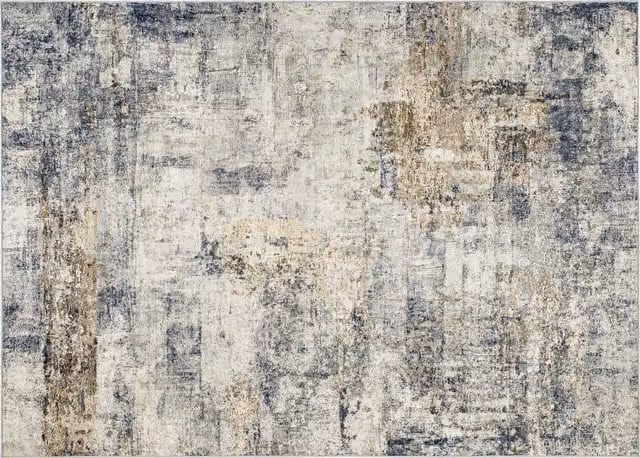 Tappeto per soggiorno HOMCOM in poliestere con design artistico moderno astratto, lavabile e antiscivolo, Grigio