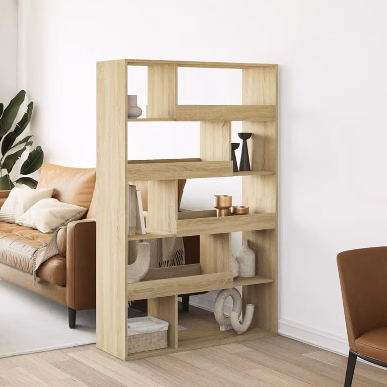 Libreria vidaXL in Rovere Sonoma, colore marrone, L 100 cm x P 33 cm x H 156,5 cm in MDF