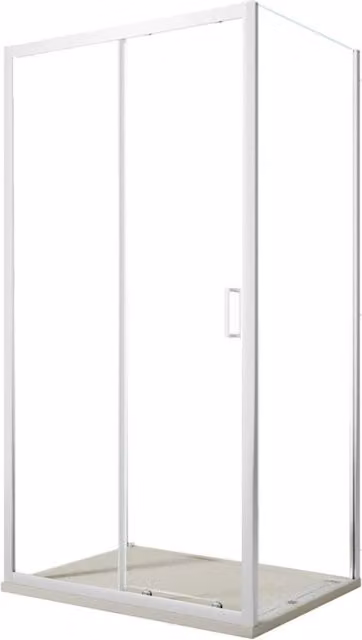 Box doccia rettangolare Olimpo Docce Matias con 2 lati scorrevoli e 1 lato fisso, trasparente, L: 100 cm, P: 70 cm