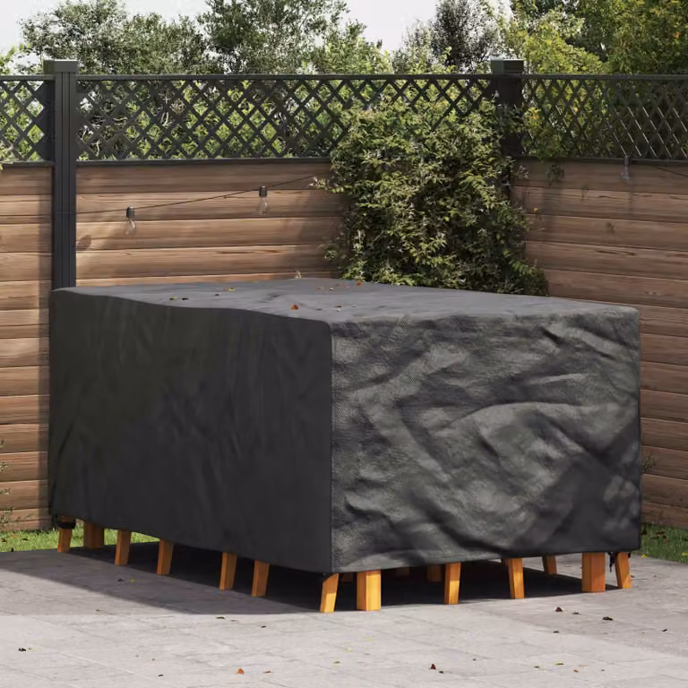 Copertura per mobili vidaXL impermeabile, colore nero, L: 225 cm, P: 143 cm, H: 90 cm