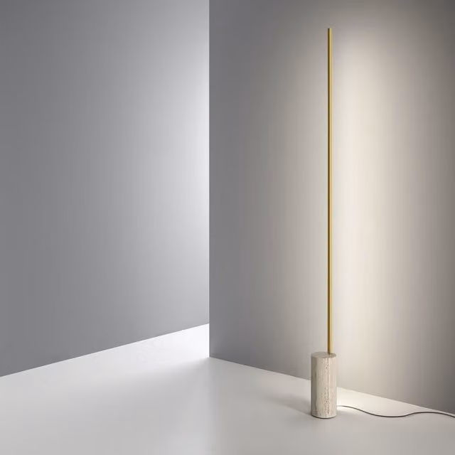 Piantana LED Panzeri Hilow Line con luce up e funzione dimmabile, disponibile in vari colori e materiali