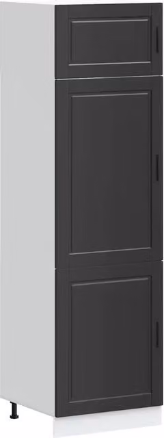 Mobile da cucina Porto HELLOSHOP26 in legno composito nero opaco L: 60 cm, P: 57 cm, H: 207 cm