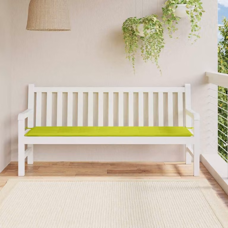 Cuscino per panca vidaXL verde, in tessuto Oxford impermeabile e traspirante, L 180 cm x P 50 cm x H 3 cm