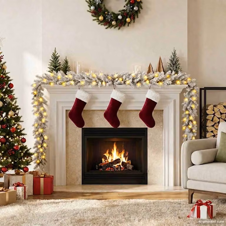 Ghirlanda Natalizia con Luci LED Warm White di vidaXL, Bianca, 20 m