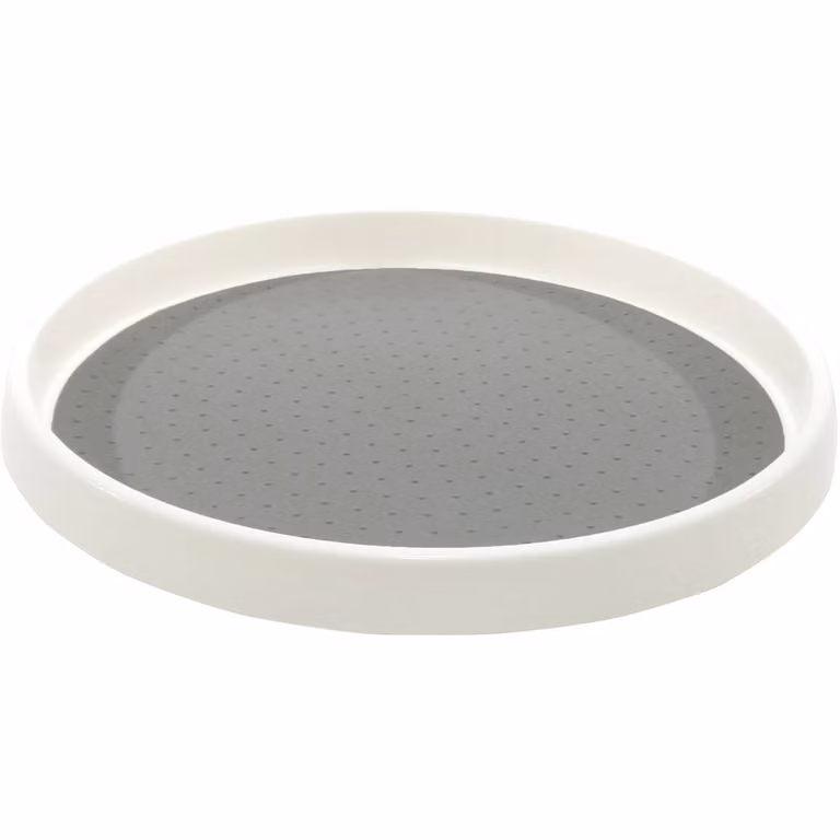 Organizer girevole antiscivolo VESTIAMO CASA in polipropilene bianco, Diametro: 30,5 cm