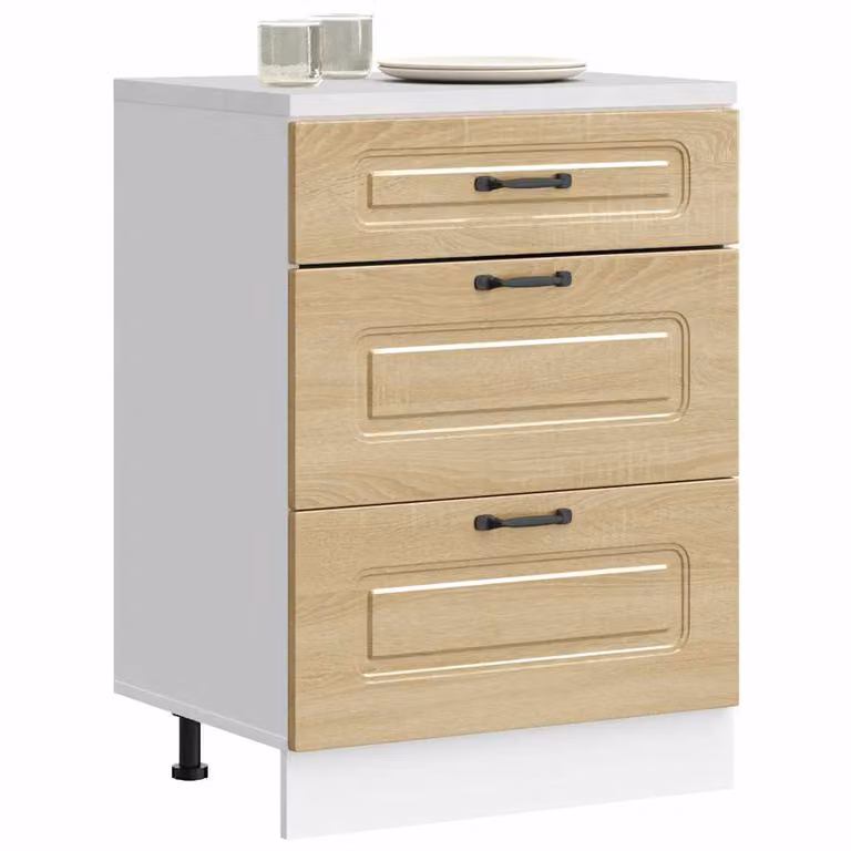 Base da cucina moderna vidaXL Kalmar in legno MDF marrone L: 60,0 cm, P: 46,0 cm, H: 81,5 cm