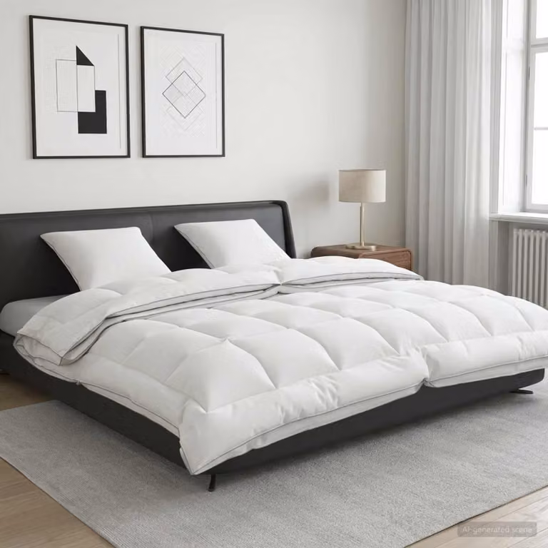 Set di piumone e cuscini 3 pz vidaXL 4 stagioni bianco L 240 cm x P 260 cm