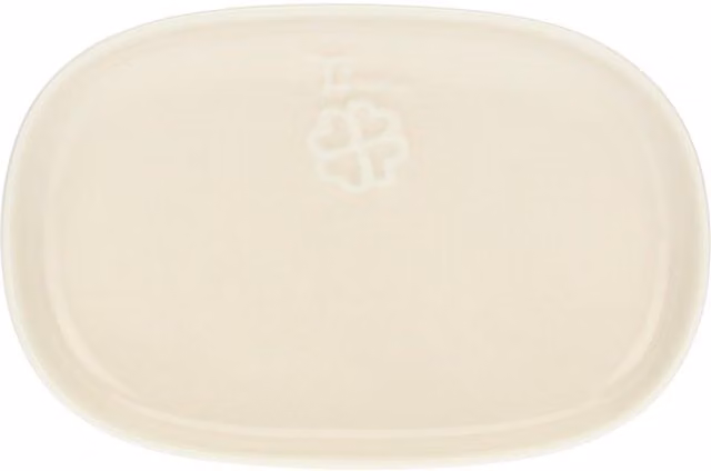 Piattino Thun in porcellana bianco con decoro floreale