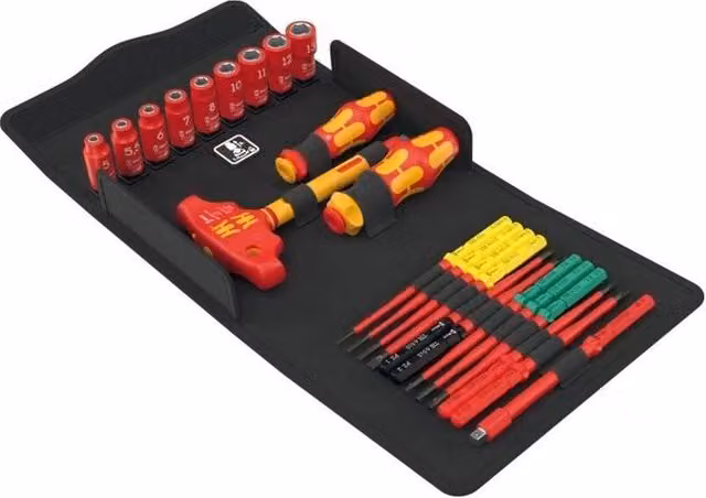 Wera Kraftform Kompakt VDE Kit di punte intercambiabili per giraviti 25 pezzi Nero e Giallo