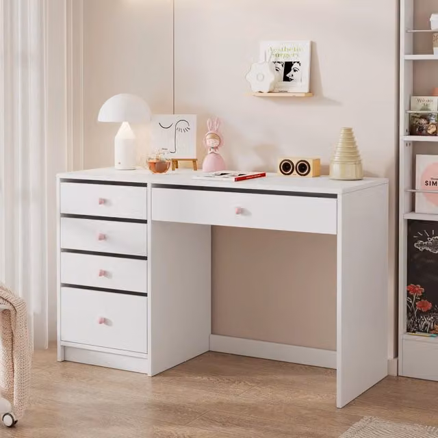 Scrivania per bambini Minimal con cassetti bianca L: 120 cm, P: 45 cm, H: 74 cm