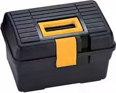Cassetta per attrezzi Terry 1210 V G in plastica Nero e Giallo L: 28,9 cm, P: 19,0 cm, H: 18,5 cm