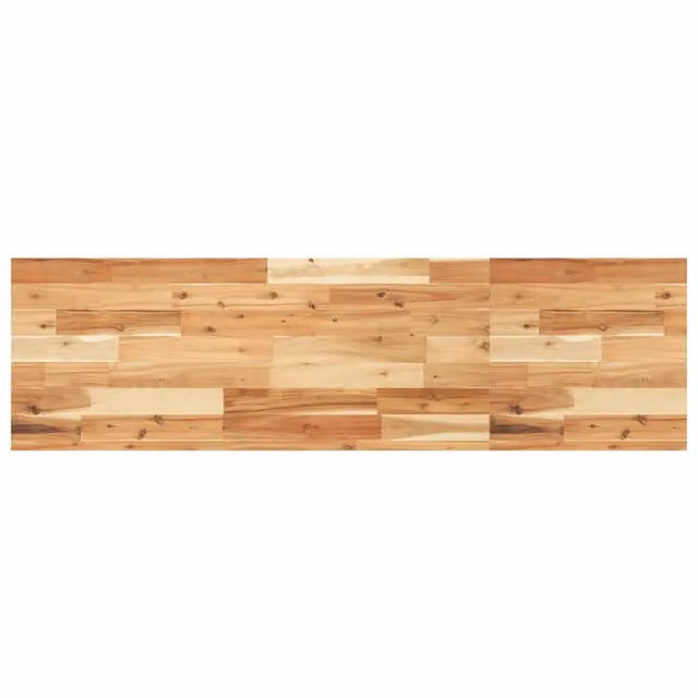 Mensola a parete in legno massello di acacia color marrone con finitura ad olio L 160 cm x P 40 cm x H 4 cm