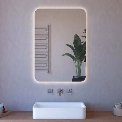 Specchio rettangolare da parete con illuminazione LED perimetrale INBAGNO L: 120 cm, H: 80 cm