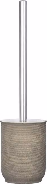 Portascopino per WC autoportante Wenko Nebo marrone in ceramica e plastica, H: 36,0 cm, L: 9,5 cm, P: 36,0 cm