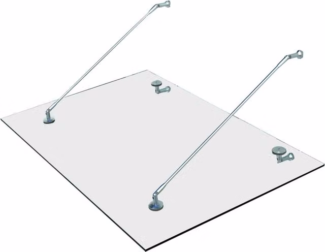 Cappa aspirante Zephmum in vetro temperato trasparente e acciaio con montaggio a parete L: 150 cm, P: 90 cm