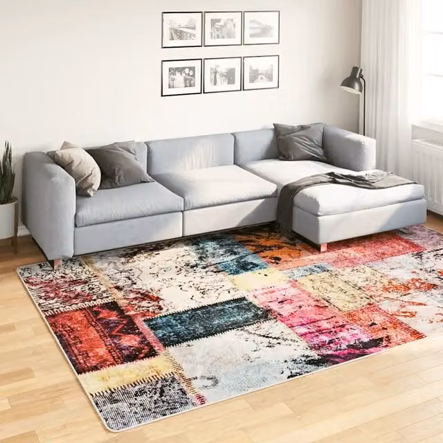 Tappeto Patchwork Multicolore MERCATOXL Lavabile e Antiscivolo L: 300 cm, P: 190 cm