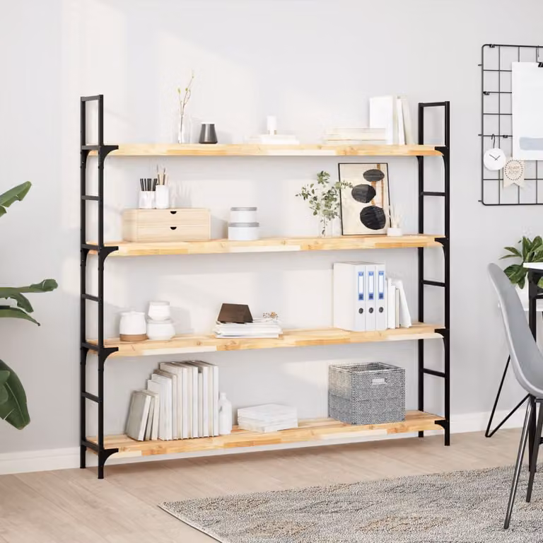 vidaXL Set di 3 Mensole da Parete in Legno di Acacia Non Trattato, Marrone, L: 160 cm, P: 20 cm, H: 4 cm