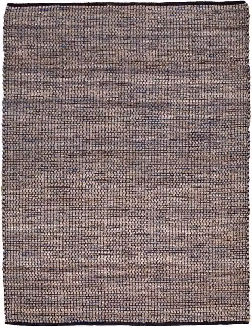 Tappeto Orkide blu in lana e juta tessuto a mano stile boho L: 100 cm, P: 60 cm
