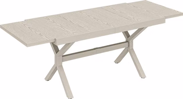 Outsunny Tavolo da Giardino Allungabile per 8-10 Persone in Alluminio e Acciaio Grigio L/P/H: 154/214 x 85 x 73 cm