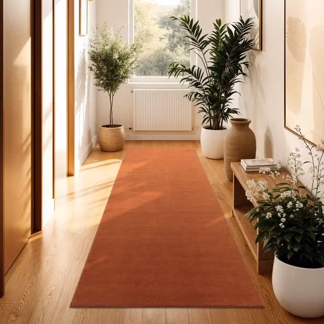 Tappeto Calissa Italia moderno colore arancione L: 80 cm, P: 300 cm