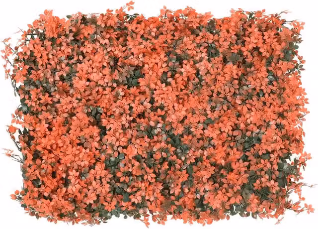 Recinzione di foglie d'acero artificiali vidaXL, colore rosso, 24 pezzi, L: 60 cm, H: 40 cm