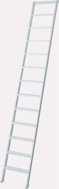 Scala a Piantone in Legno GIORDANOSHOP con 12 Gradini, Colore Bianco, H: 300 cm