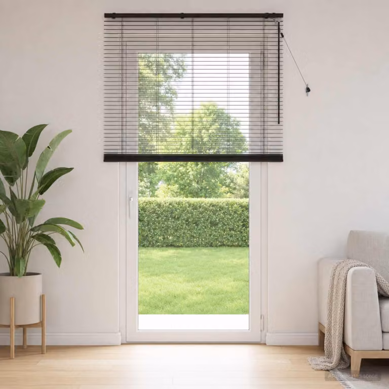 vidaXL Tenda Veneziana Marrone Scuro L: 145 cm, H: 250 cm, 35 mm